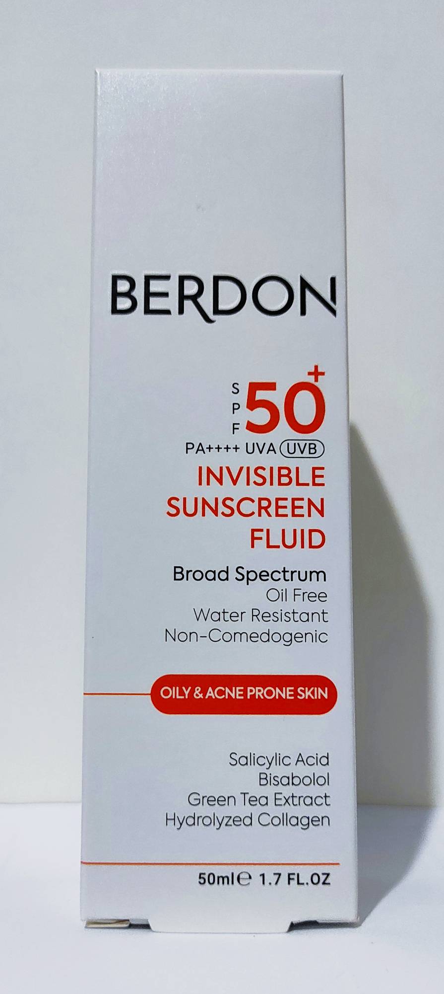 ضدآفتاب فلوئید بی رنگ SPF50+ بردون 50ml